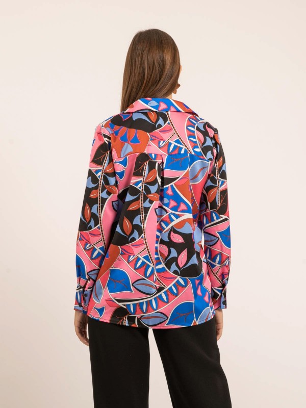 Chemise satin motifs OLIDA