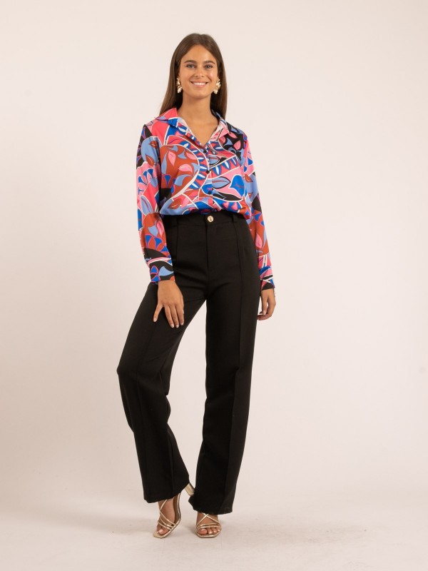 Chemise satin motifs OLIDA