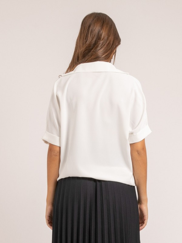 Blouse fluide OURIA - Blanc