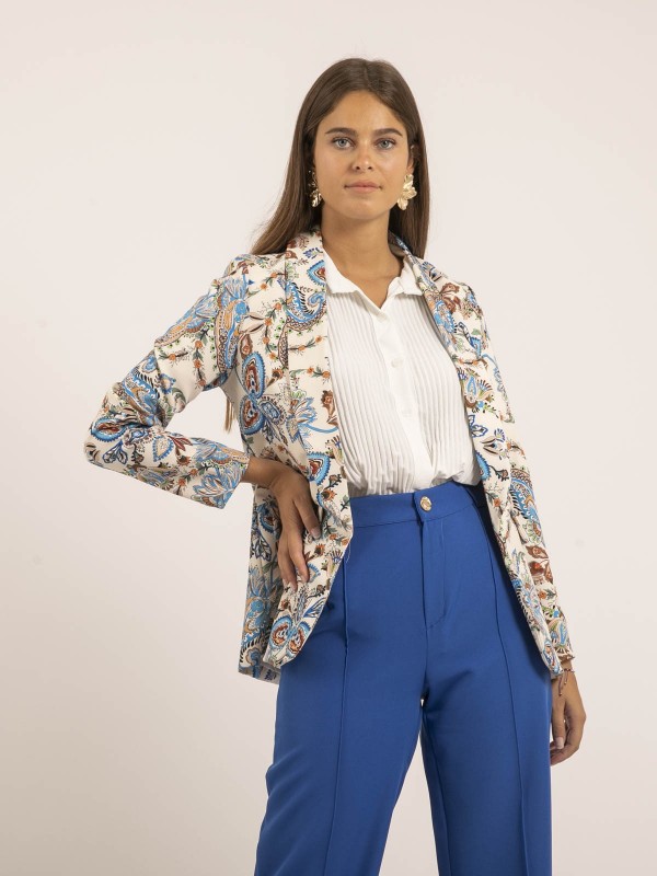 Blazer motifs URADY - Bleu