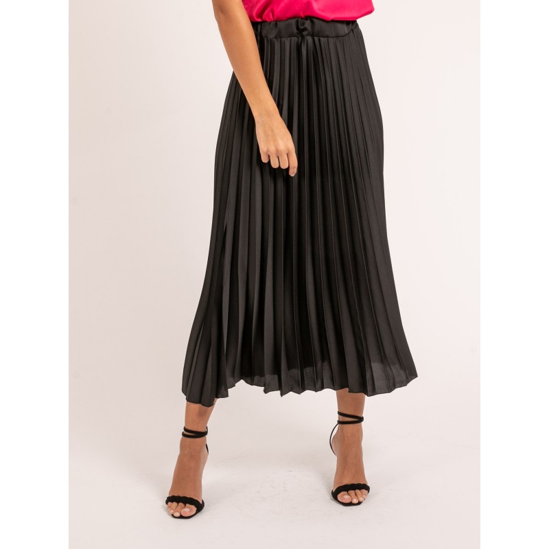 Jupe longue on sale plissée satin