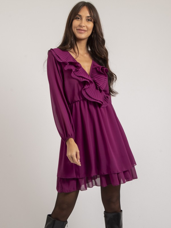 Robe courte ISNELLE - Violet