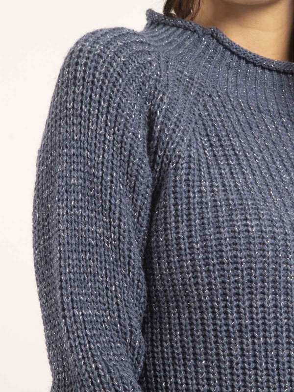 Pull col montant lurex...