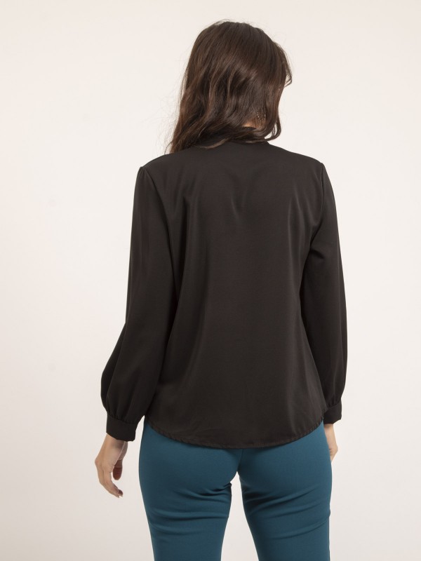 Blouse plissée OANA - Noir