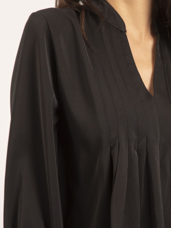 Blouse plissée OANA - Noir