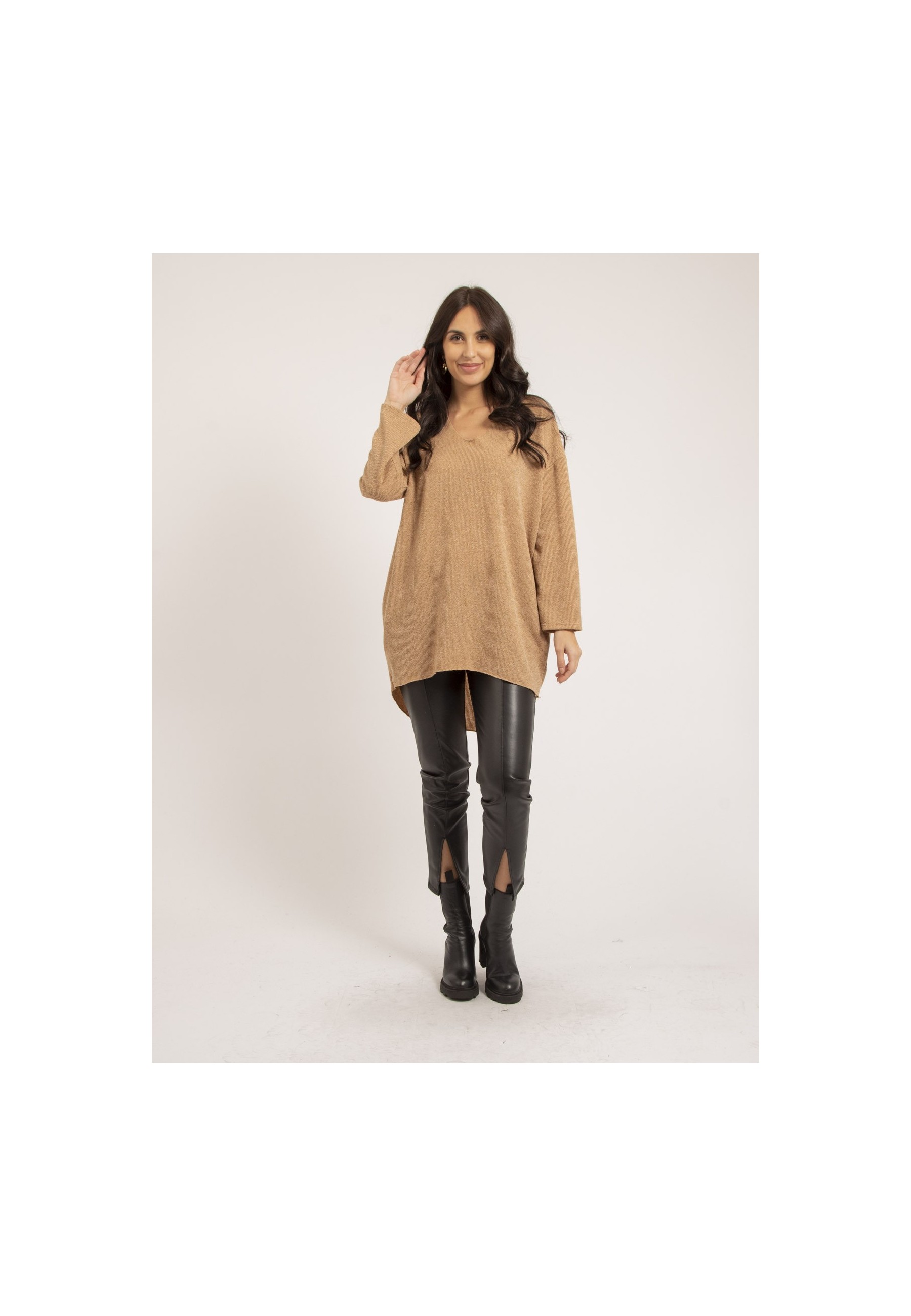Pull fin long col V KUPRA