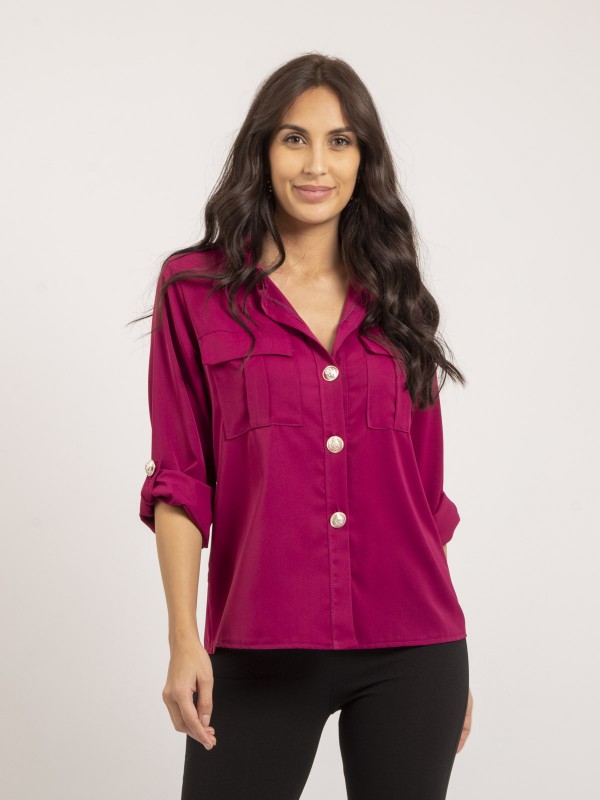 Chemise courte ORELIE - Violet