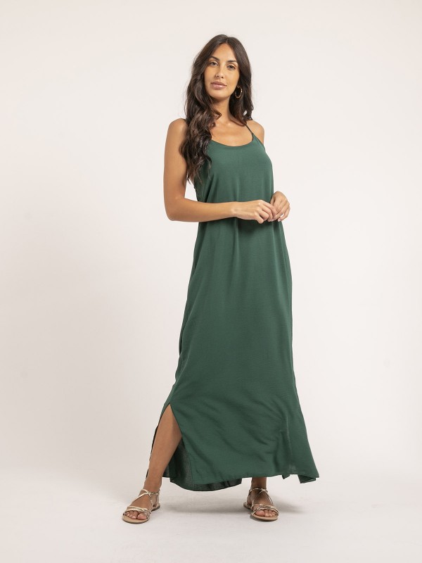 Robe longue à bretelles...