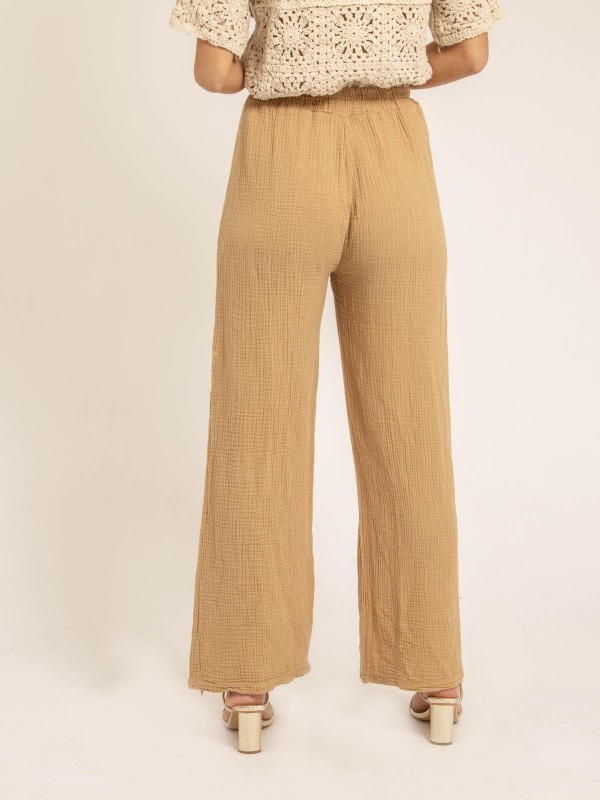 Pantalon fluide gaze de...