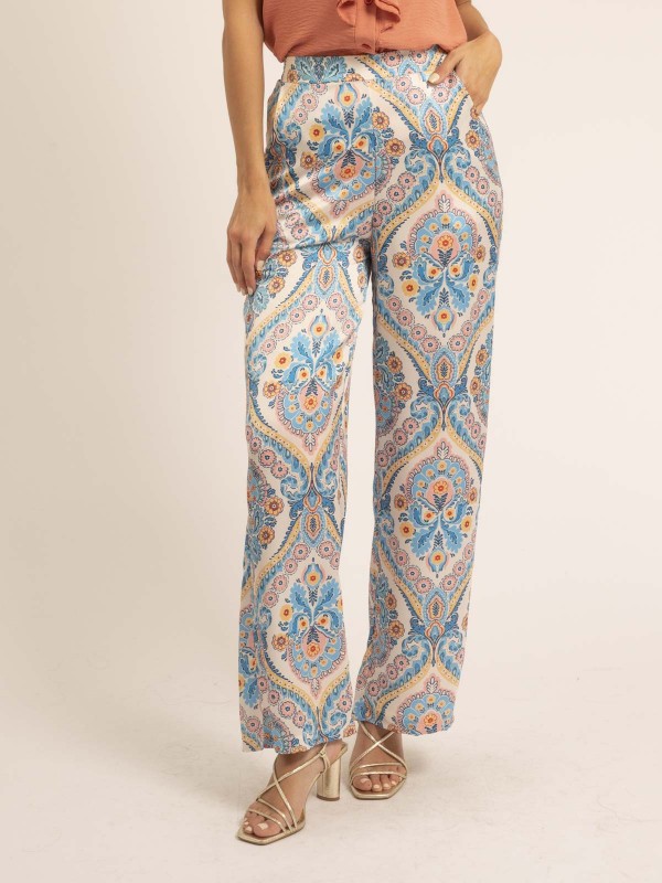 Pantalon motifs EDMA - Bleu