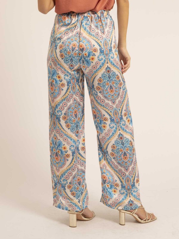 Pantalon motifs EDMA - Bleu