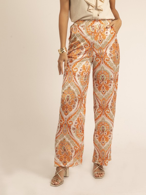 Pantalon motifs EDMA - Orange