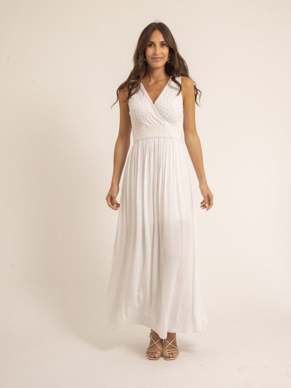 Robe longue en dentelle...