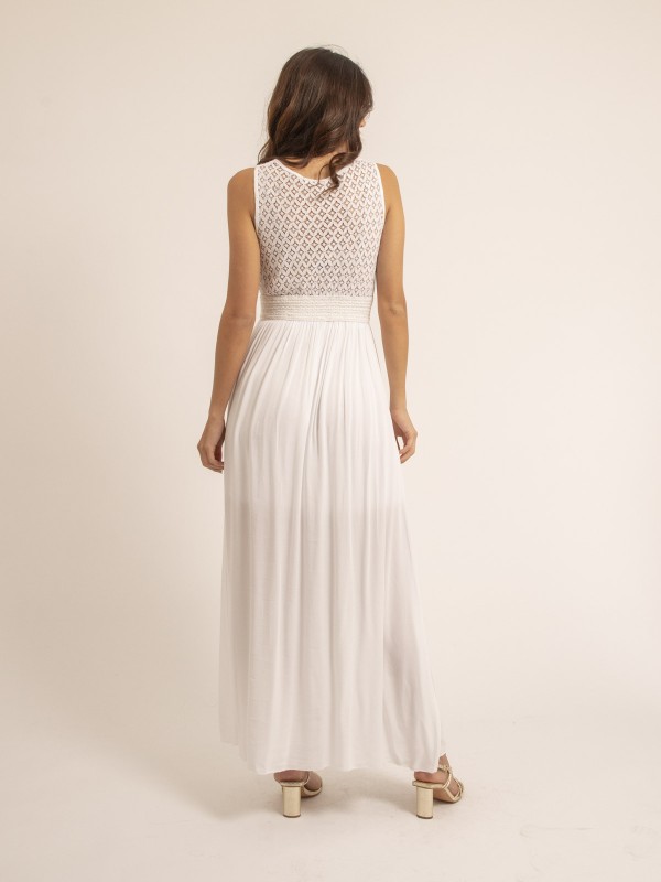 Robe longue en dentelle...