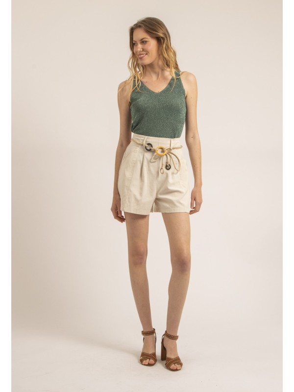 Short effet lin XEDONA - Beige