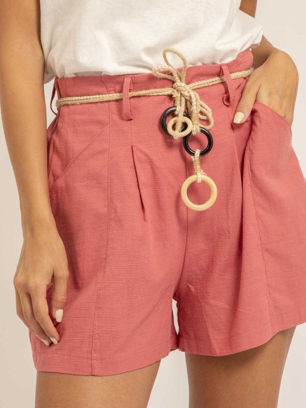 Short effet lin XEDONA - Rose