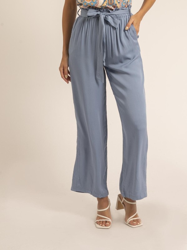 Pantalon fluide ESTEBIA - Bleu