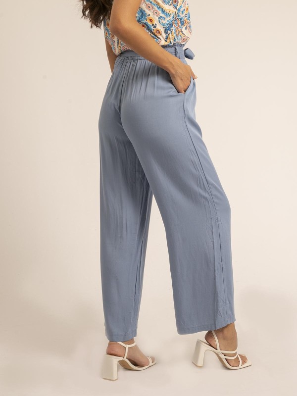 Pantalon fluide ESTEBIA - Bleu