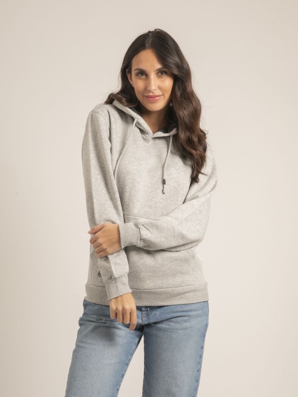 Sweatshirt capuche YZIA - Gris