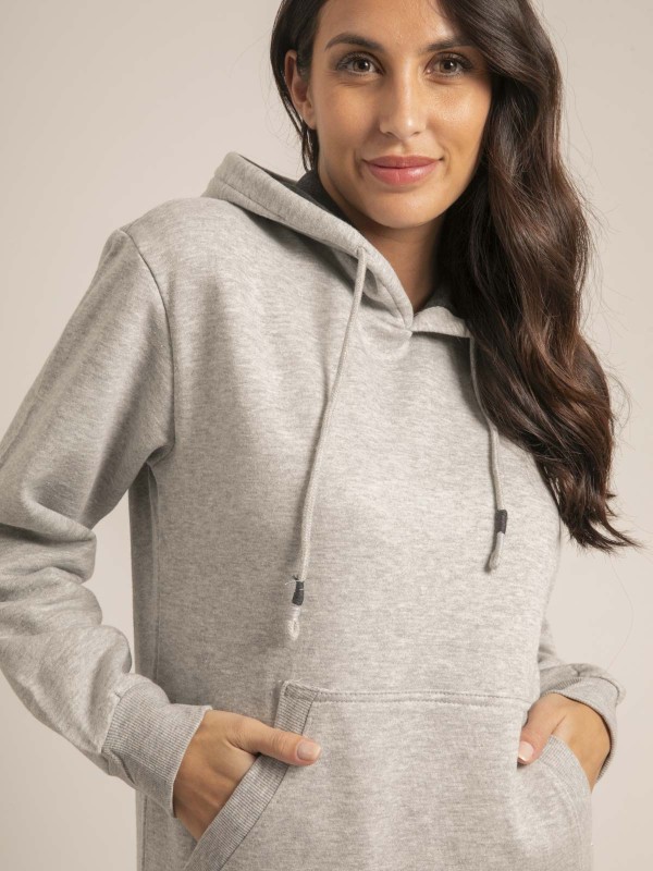 Sweatshirt capuche YZIA - Gris