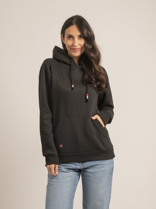 Sweatshirt capuche YZIA - Noir