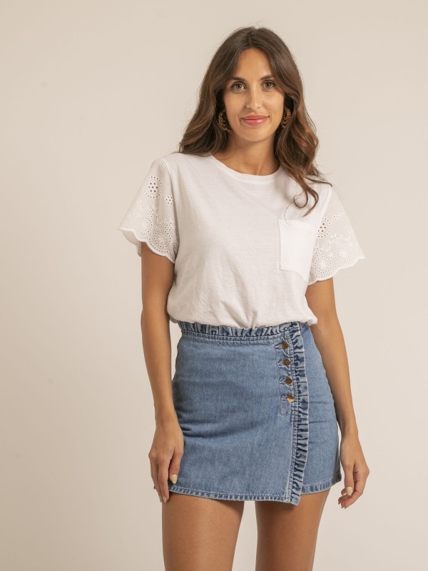 Jupe short en jean XADELIA...