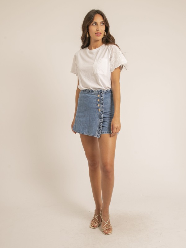 Jupe short en jean XADELIA...