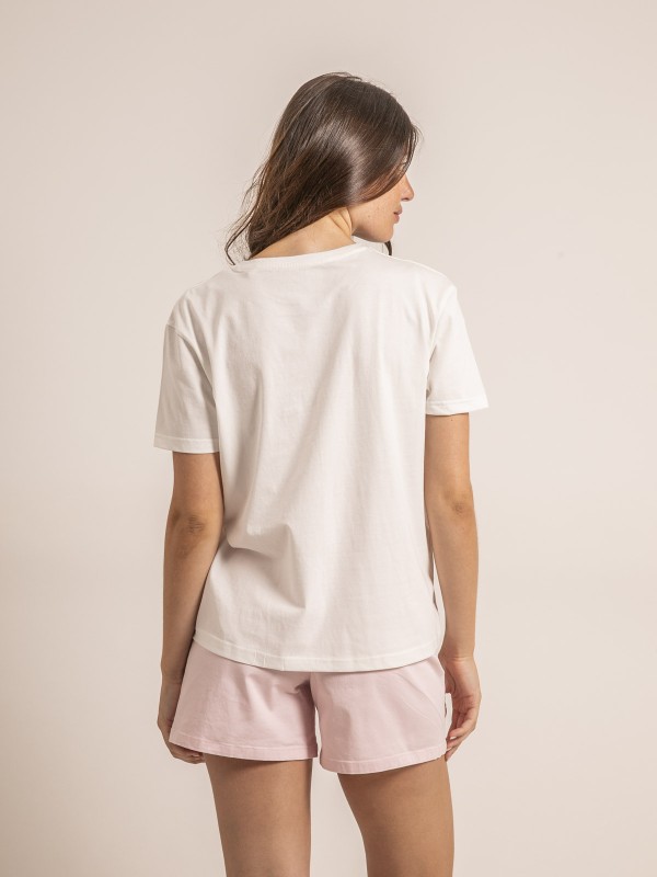 T-shirt col rond message...