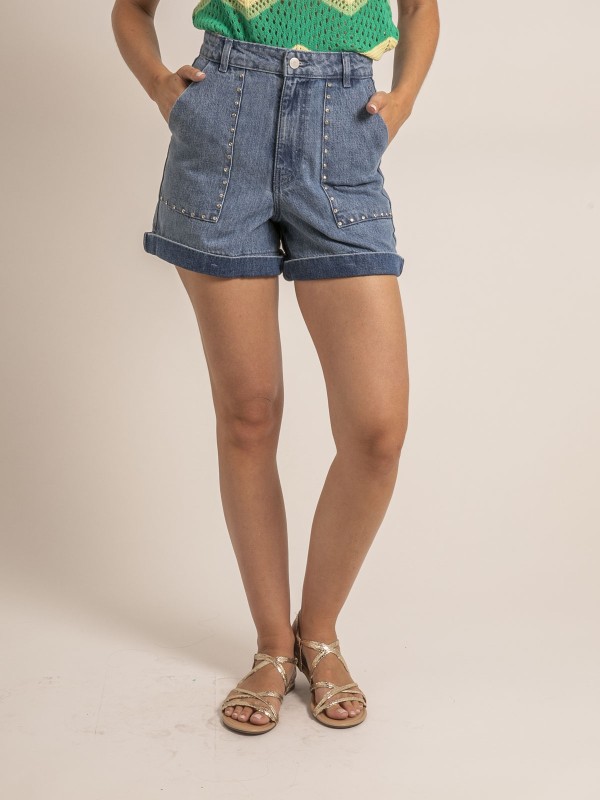 Short denim clous XIMOLI -...