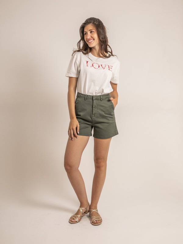 Short chino XIMENA - Kaki