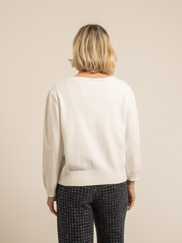 Pull maille KAORI - Blanc