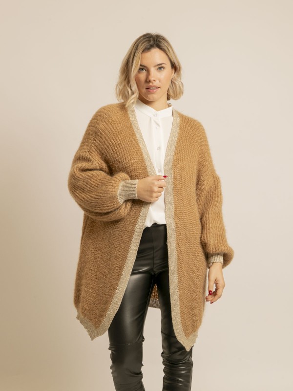 Gilet long ouvert KODY - Ecru
