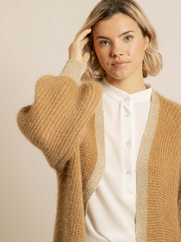 Gilet long ouvert KODY - Ecru