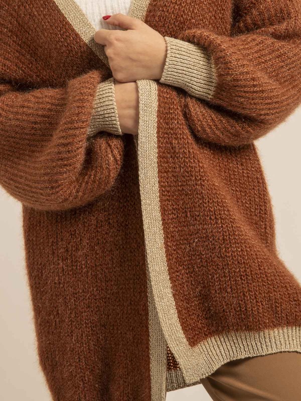 Gilet long ouvert KODY - Ecru