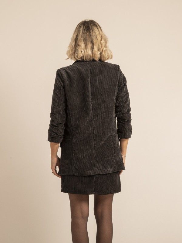 Blazer velours manches...