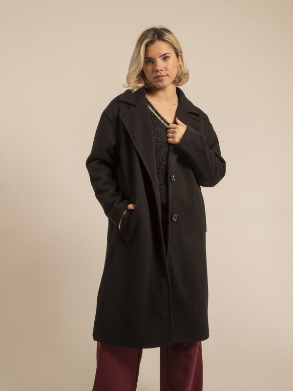 Manteau long URANIA - Noir