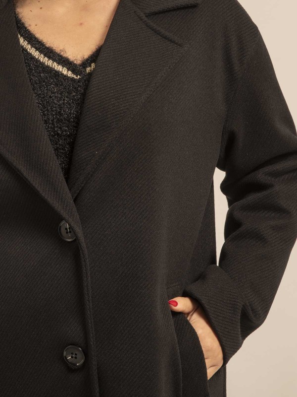Manteau long URANIA - Noir