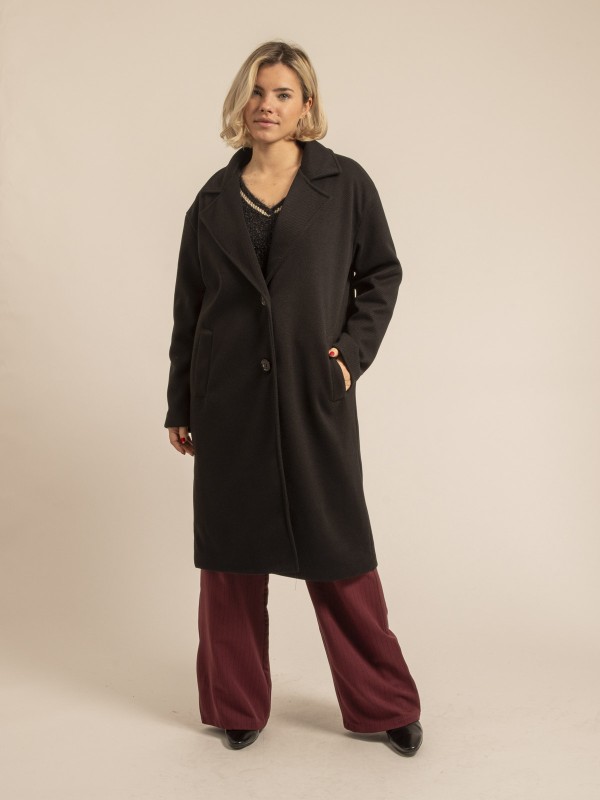 Manteau long URANIA - Noir