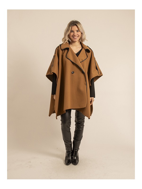 Manteau cape UBERTA - Camel