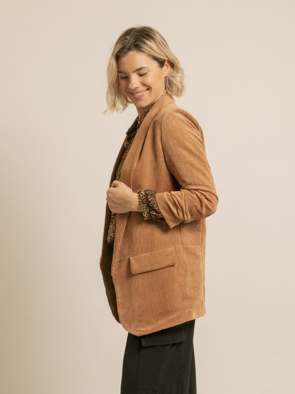 Blazer velours manches...