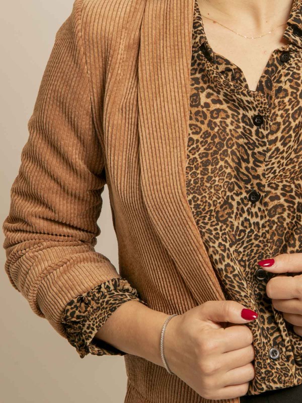 Blazer velours manches...