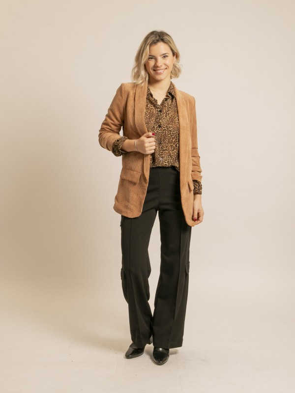 Blazer velours manches...