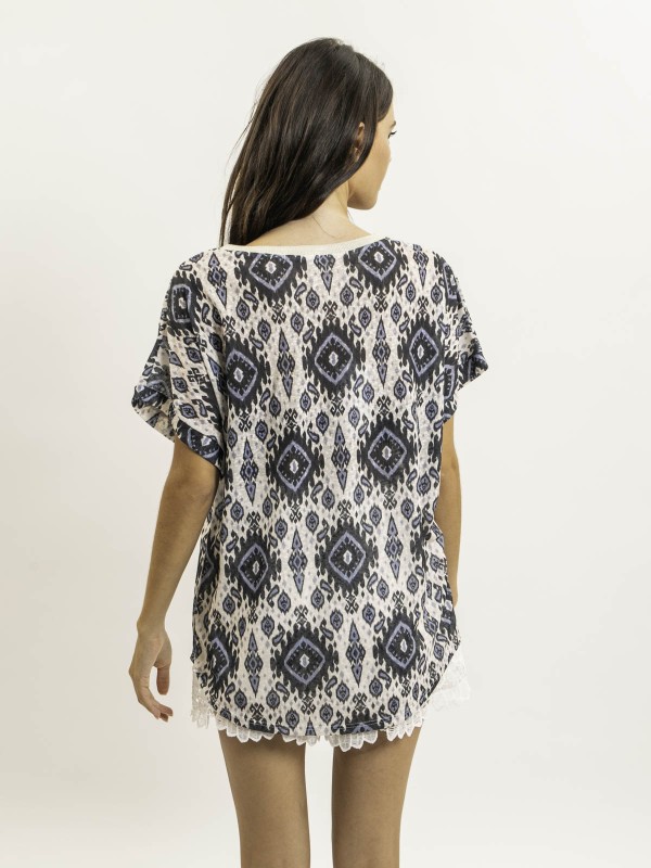 Top manches courtes motifs...