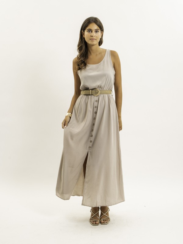 Robe longue avec ceinture...