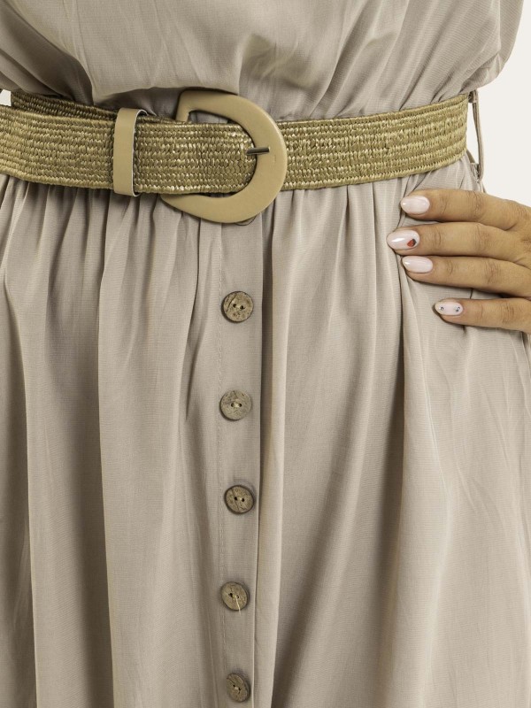 Robe longue avec ceinture...
