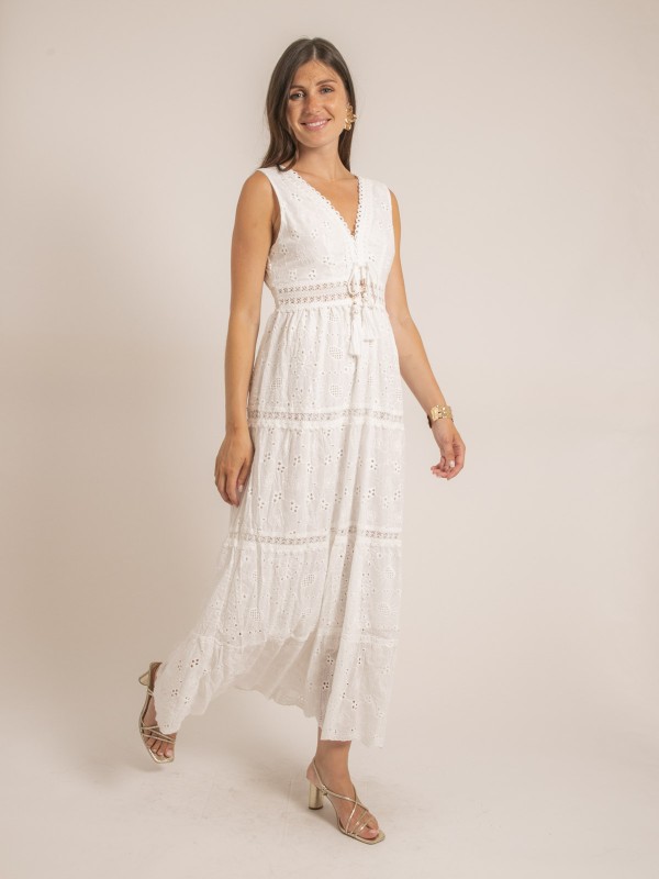 Robe longue broderies...