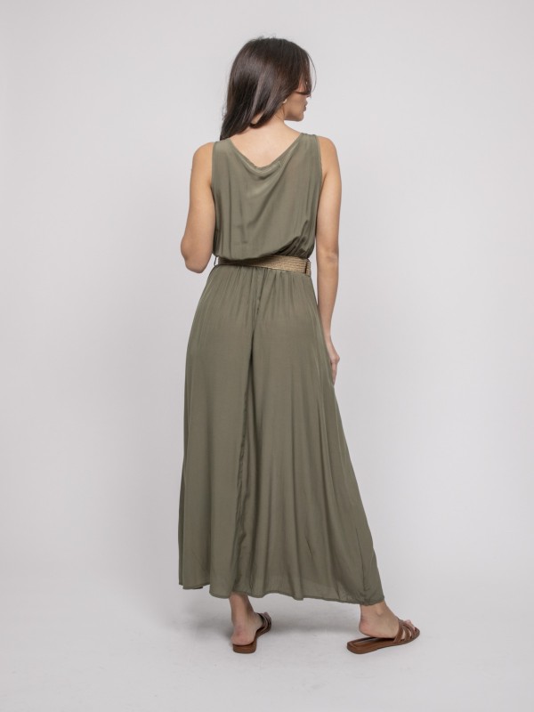 Robe longue avec ceinture...