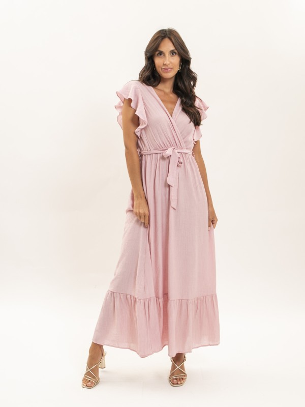 Robe longue cache-coeur...