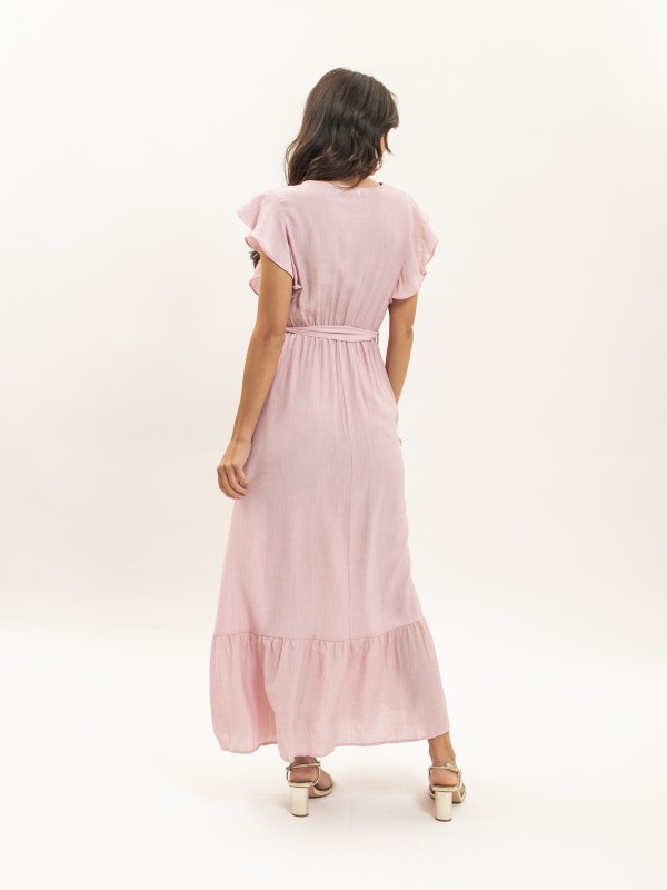 Robe longue cache-coeur...