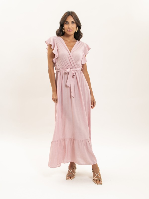 Robe longue cache-coeur...